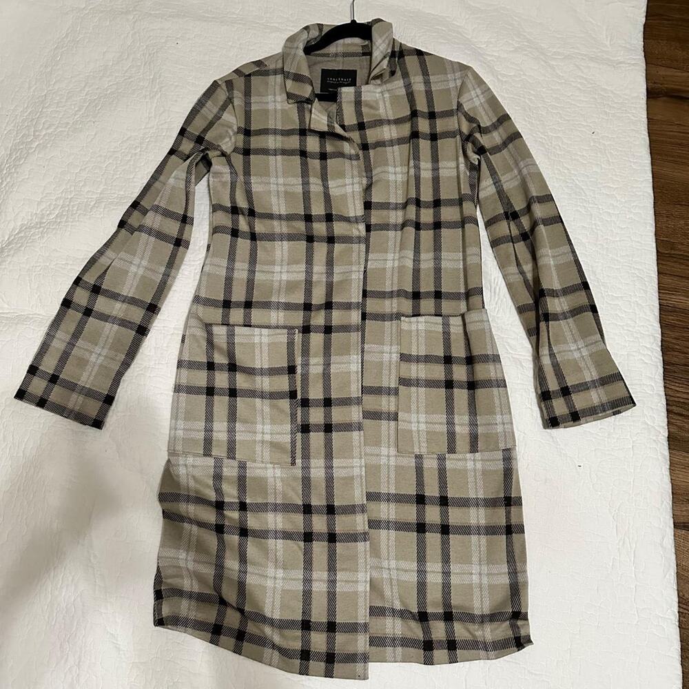 Sanctuary black and beige plaid